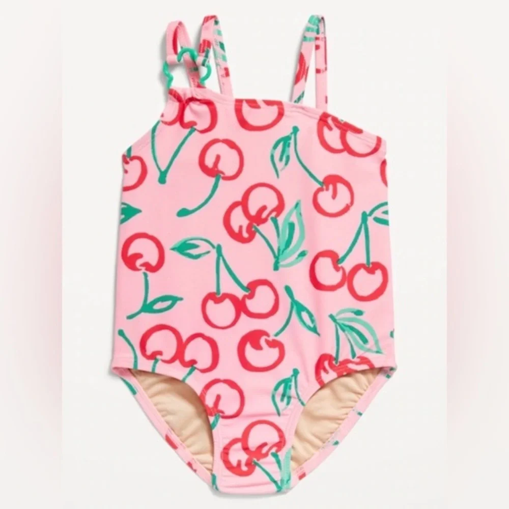 New Old Navy Baby Girl’s Swimsuit One Piece Cherries Size 12-18 Months NWT